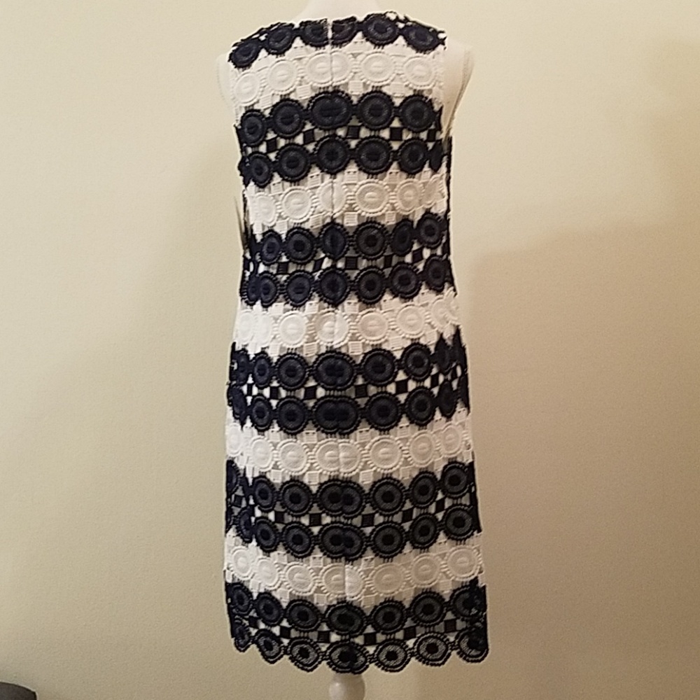 NWT Charter club navy and white lace dress - Picture 3 of 5